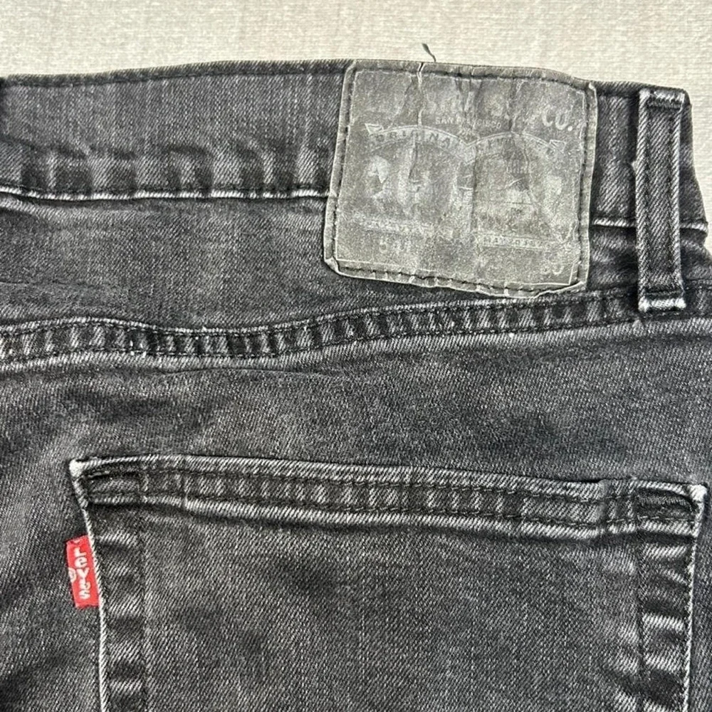 Levis 541 Athletic Taper Jeans Mens W36 L30 Faded Black Denim Pants 541-0223